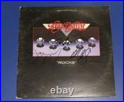 AEROSMITH Full Band ROCKS Autographed Signed Vinyl Album Epperson REAL