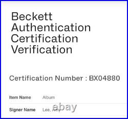 AMY LEE signed Autographed vinyl album EVANESENCE FALLEN BAS Beckett COA