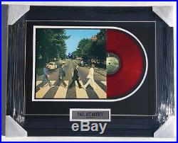 Abbey Road PAUL MCCARTNEY Signed Autographed FRAMED Vinyl ALBUM COA! BEATLES