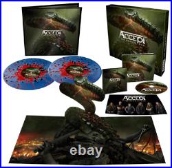 Accept Too Mean to Die Blue Red Black Splatter 2 Vinyl LP Signed Fanbox NEU