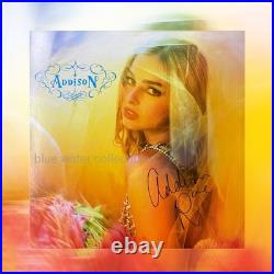 Addison Rae Signed Autographed Cover Jacket Sleeve Addison Debut Album Vinyl LP