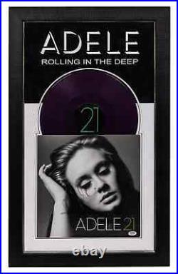 Adele Signed Autograph 21 Vinyl LP 20x31 Framed Album Display PSA/DNA