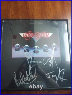 Aerosmith Band Signed Autographed ROCKS Vinyl Album