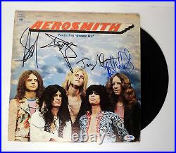 Aerosmith Complete Band Signed Autograph Dream On Vinyl Record Album PSA/DNA COA