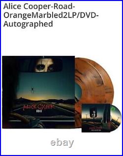 Alice Cooper Signed Road Orange Vinyl Album Limited And Sold Out Preorder