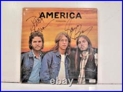America-signed 2x- Homecoming 1972 Lp Vinyl-2nd Album-authenticated+hologram