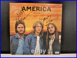 America-signed 2x- Homecoming 1972 Lp Vinyl-2nd Album-authenticated+hologram