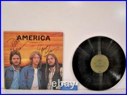 America-signed 2x- Homecoming 1972 Lp Vinyl-2nd Album-authenticated+hologram