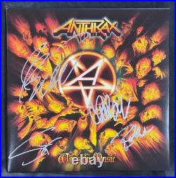 Anthrax Band all 4 withScott Ian Signed Vinyl Album LP Autographed Record Auto JSA