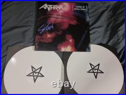 Anthrax Sound Of White Noise Vinyl Gatefold Album 2LP Signed Scott Ian JSA COA