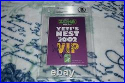Avril Lavigne SIGNED & Encapsulated VIP Pass 2002 COA BAS vinyl cd record album