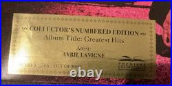 Avril Lavigne Signed Autograph Greatest Hits Vinyl Album JSA COA 506/2000