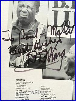 B. B. KING Signed Autograph Lucille Album Vinyl LP BB B. B