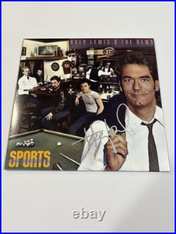 BECKETT COA HUEY LEWIS Signed Autographed SPORTS Vinyl Album LP Rock Legend