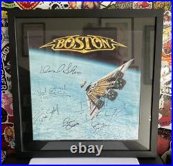 BOSTON Third Stage AUTOGRAPHED SIGNED VINYL ALBUM FRAMED