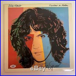 Billy Squire Signed Emotions In Motion Vinyl Record Album LP. PSA/DNA Letter