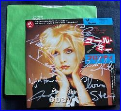 Blondie Band Signed by all (6) Call Me 45 Vinyl Record Cover Debbie Harry