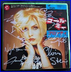 Blondie Band Signed by all (6) Call Me 45 Vinyl Record Cover Debbie Harry