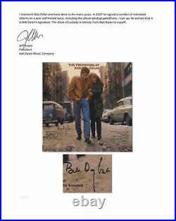 Bob Dylan Signed Vinyl Record Album The Freewheelin' With Jeff Rosen COA