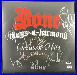 Bone Thugs-N-Harmony Signed Vinyl LP Album Greatest Hits PSA/DNA Autograph