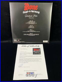 Bone Thugs-N-Harmony Signed Vinyl LP Album Greatest Hits PSA/DNA Autograph