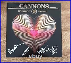 CANNONS signed vinyl album HEARTBEAT HIGHWAY MICHELLE JOY, PAUL & RYAN