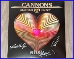 CANNONS signed vinyl album HEARTBEAT HIGHWAY MICHELLE JOY, PAUL & RYAN