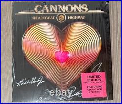 CANNONS signed vinyl album HEARTBEAT HIGHWAY MICHELLE JOY, PAUL & RYAN