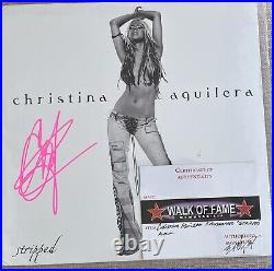 CHRISTINA AGUILERA AUTOGRAPHED VINYL Album Stripped