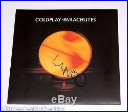 COLDPLAY SINGER CHRIS MARTIN SIGNED'PARACHUTES' ALBUM VINYL WithCOA PROOF YELLOW