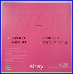 Cardi B signed WAP Vinyl Album Cover autograph Beckett BAS