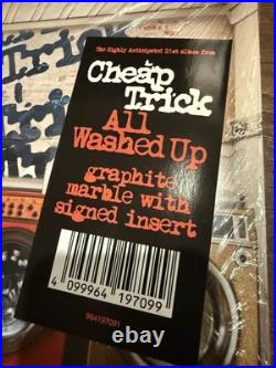 Cheap Trick All Washed Up Lp, Album Fully Signed Graphite Marble Vinyl