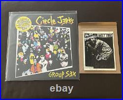 Circle Jerks? Group Sex LP Tri-color Blue Pink Yellow Signed Zine Rare Sealed