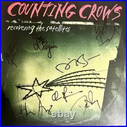 Counting Crows Signed Recovering The Satellites Vinyl 2 LP Album Green 2017