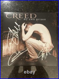 Creed- My Own Prison Signed Autographed Album Vinyl Scott Mark Brian PROOF