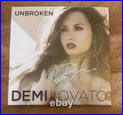 DEMI LOVATO signed vinyl album UNBROKEN COA