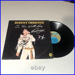 DONNY OSMOND signed autographed TO YOU WITH LOVE VINYL ALBUM RECORD JSA COA