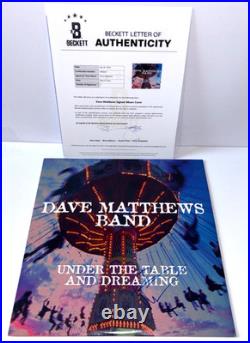 Dave Matthews Signed Under The Table And Dreaming Dmb Vinyl Album Band 2 Bas