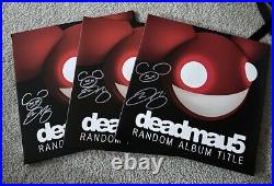 Deadmau5 Random Album Title Red vinyl LP record amoeba AUTOGRAPHED / SIGNED