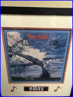 Deep Purple Stormbringer Vinyl Album Custom Framed Signed By 4 Band Members