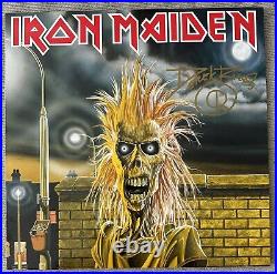 Derek Riggs Signed Iron Maiden Debut Album Record LP Vinyl