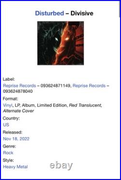 Disturbed Autographed Signed 12 Lp Divisive Vinyl Album With Jsa Coa # Cf36670