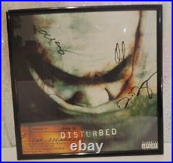 Disturbed Band Signed The Sickness Album Vinyl Record Lp David Draiman Framed
