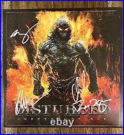 Disturbed' Band Signed Vinyl Album'Indestructible' David Draiman +3 PROOF