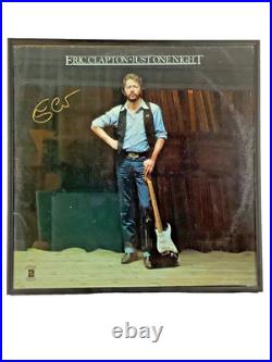ERIC CLAPTON JUST ONE NIGHT SIGNED FRAMED AUTOGRAPHED ALBUM 13 x 13