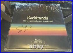 ERIC CLAPTON SIGNED 1984 BACKTRACKIN ALBUM COVER With VINYL PSA/DNA CERTIFIED
