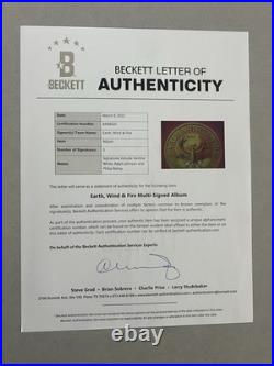 Earth Wind & Fire signed autographed Best Of Album Record Vinyl Beckett BAS COA