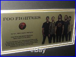 Foo Fighters Signed & Framed Vinyl Skin & Bones Album Psa Dna Letter # W09923