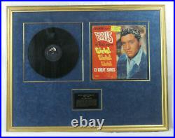 Framed Matted Elvis Presley Vinyl Record Album Autographed COA Sleeve Girls