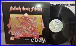 Geezer Butler Signed Vinyl LP Black Sabbath Album Sabbath Bloody Sabbath PSA
